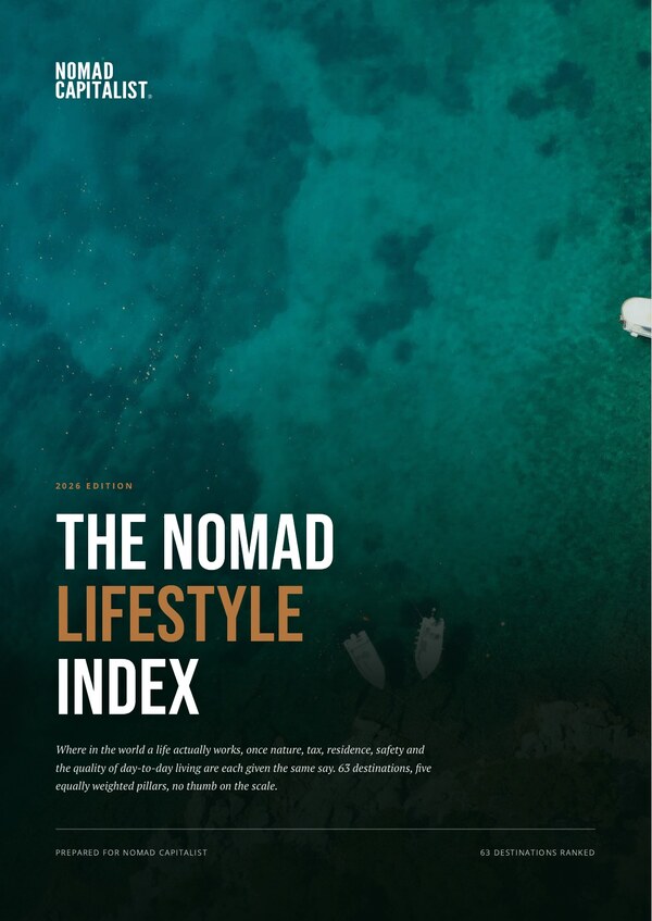 Front cover: The Nomad Lifestyle Index 2026
