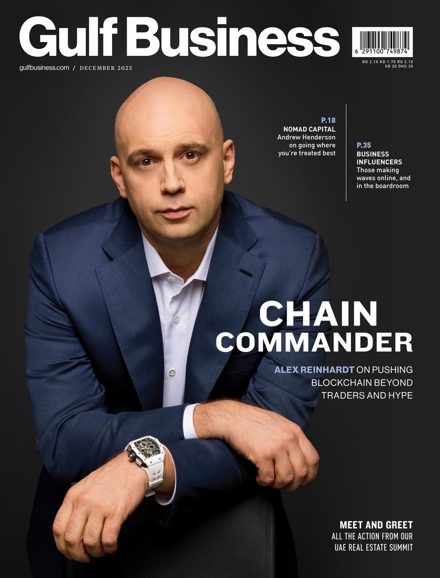 Gulf Business December 2025 front cover, with the cover line “P.18 Nomad Capital: Andrew Henderson on going where you’re treated best”