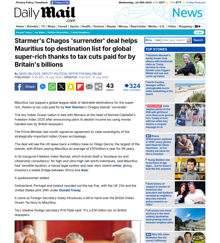 Press coverage: World's most desirable passports revealed — UK falls to 35th place