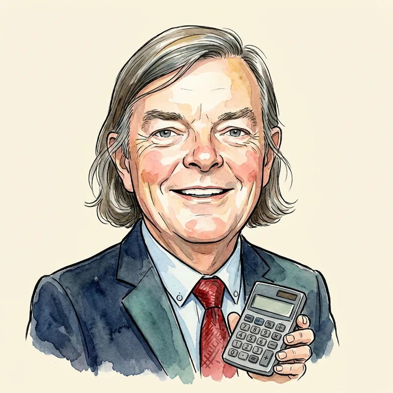 Watercolour cartoon portrait of Deputy Charles Parkinson