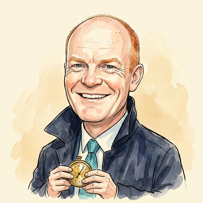 Watercolour cartoon portrait of Deputy Gavin St Pier