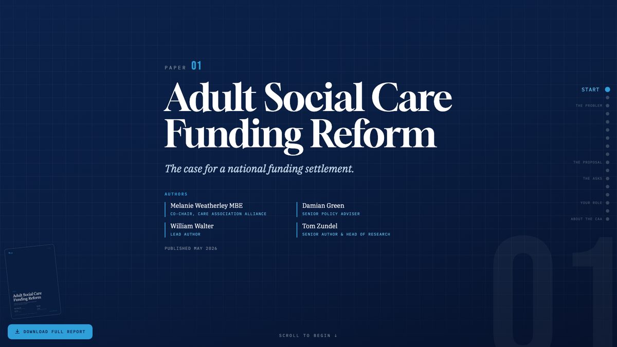 CAA Paper One: Adult Social Care Funding Reform storyboard title frame
