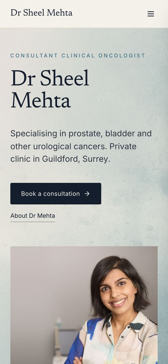 Dr Sheel Mehta on a phone
